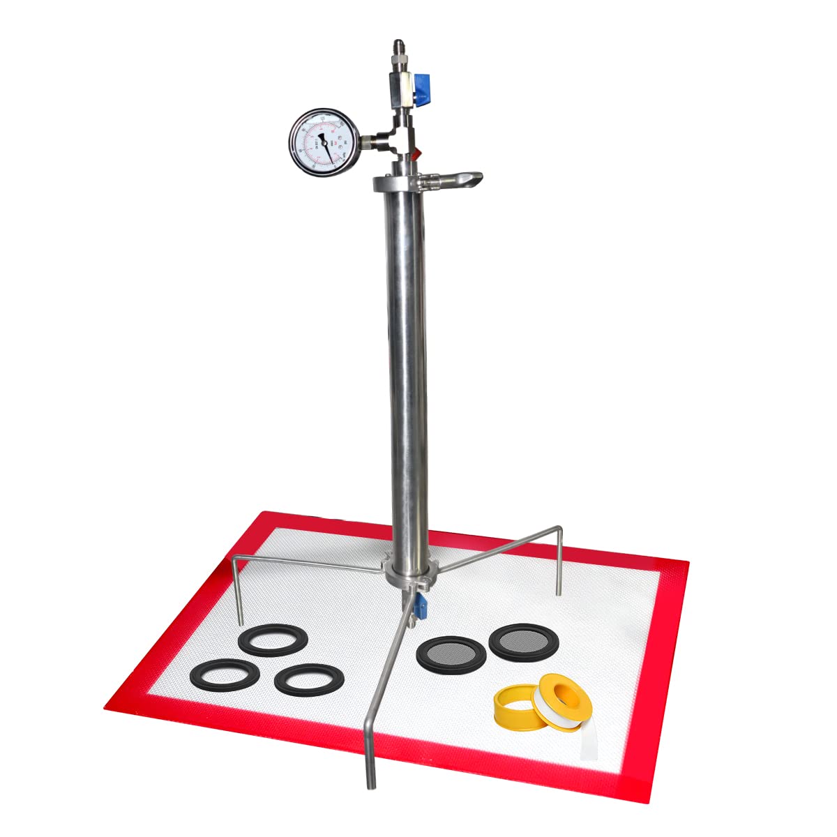 HNZXIB 90 Gram Stainless Steel Vacuum Chamber/Tube with Tripod Used to Extract from Plant Leaves