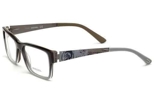 Diesel Eyeglasses DL5027 005 Black Grey / Clear Lens 53 mm