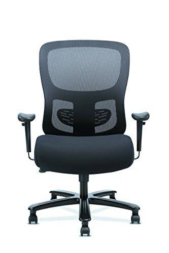 HON Sadie Big and Tall Office Computer Chair, Height Adjustable Arms with Adjustable Lumbar, Black (hvst141)