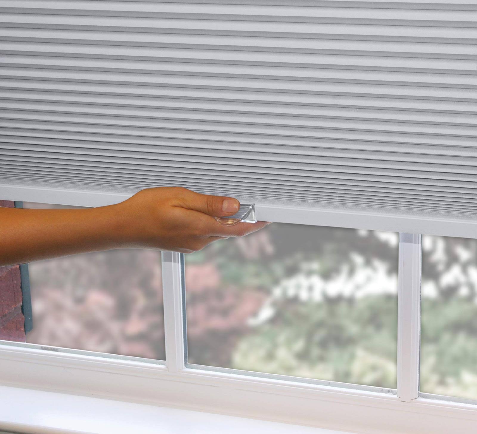 Dez Furnishings QEWT224640 Cordless Blackout Cellular Shade, 22.5W x 64L Inches, White