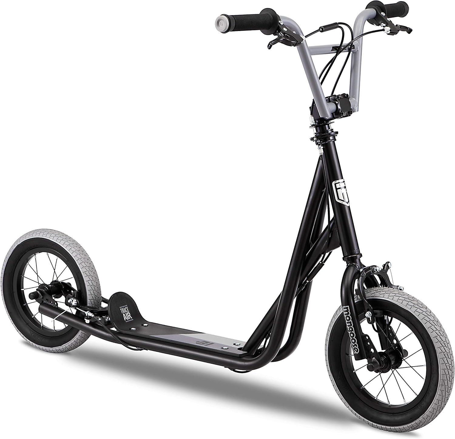Mongoose Trace Youth/Adult Kick Scooter Folding and Non-Folding Design, Regular, Lighted, and Air Filled Wheels, Multiple Colors