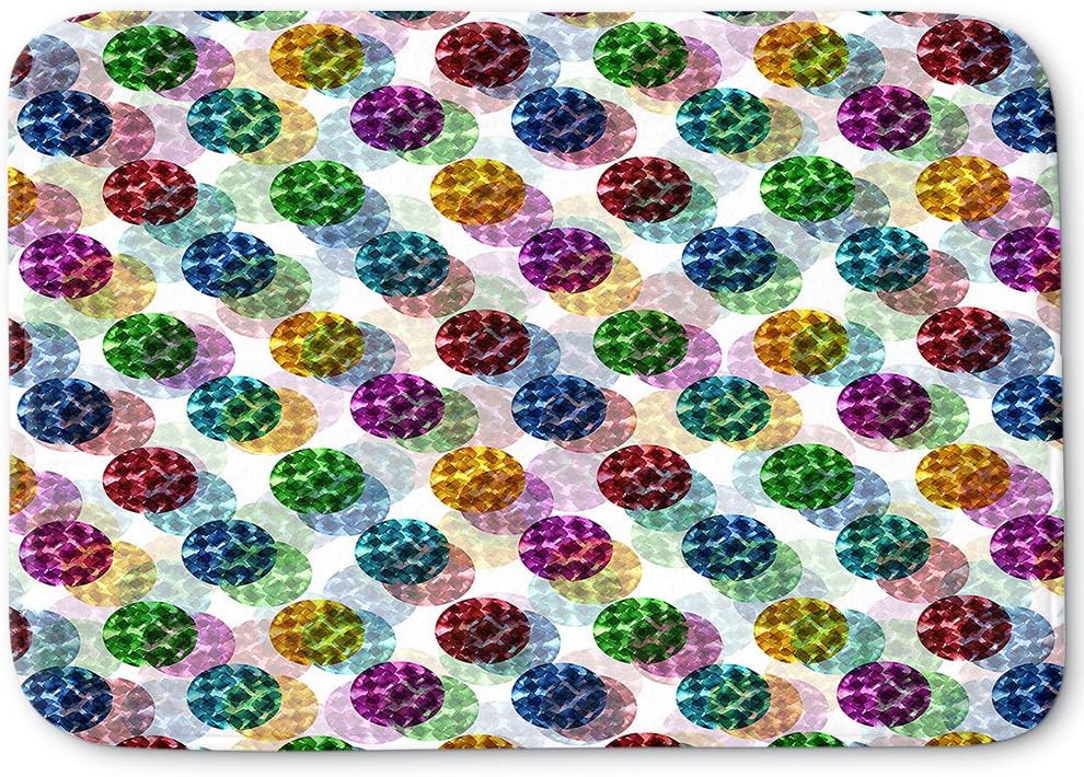 Dia Noche BR-JuliaDiSanoSpotsAndDotsI2 Bath and Kitchen Mats, Large 36 x 24 in Pack of 2
