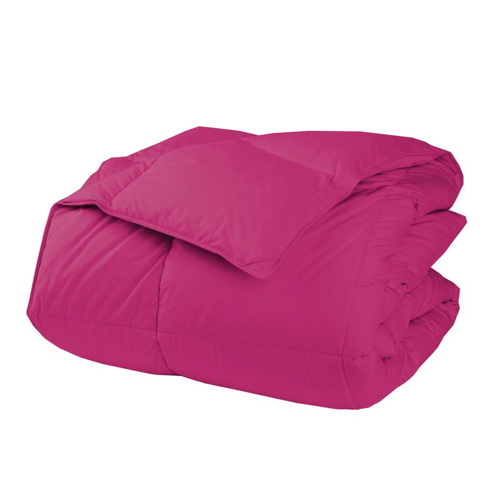 The Company Store Lacrosse LoftAIRE Medium Warmth Hot Pink Queen Down Alternative Comforter