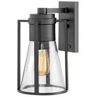 Hinkley 2824BK Outdoor Refinery Black Wall Light
