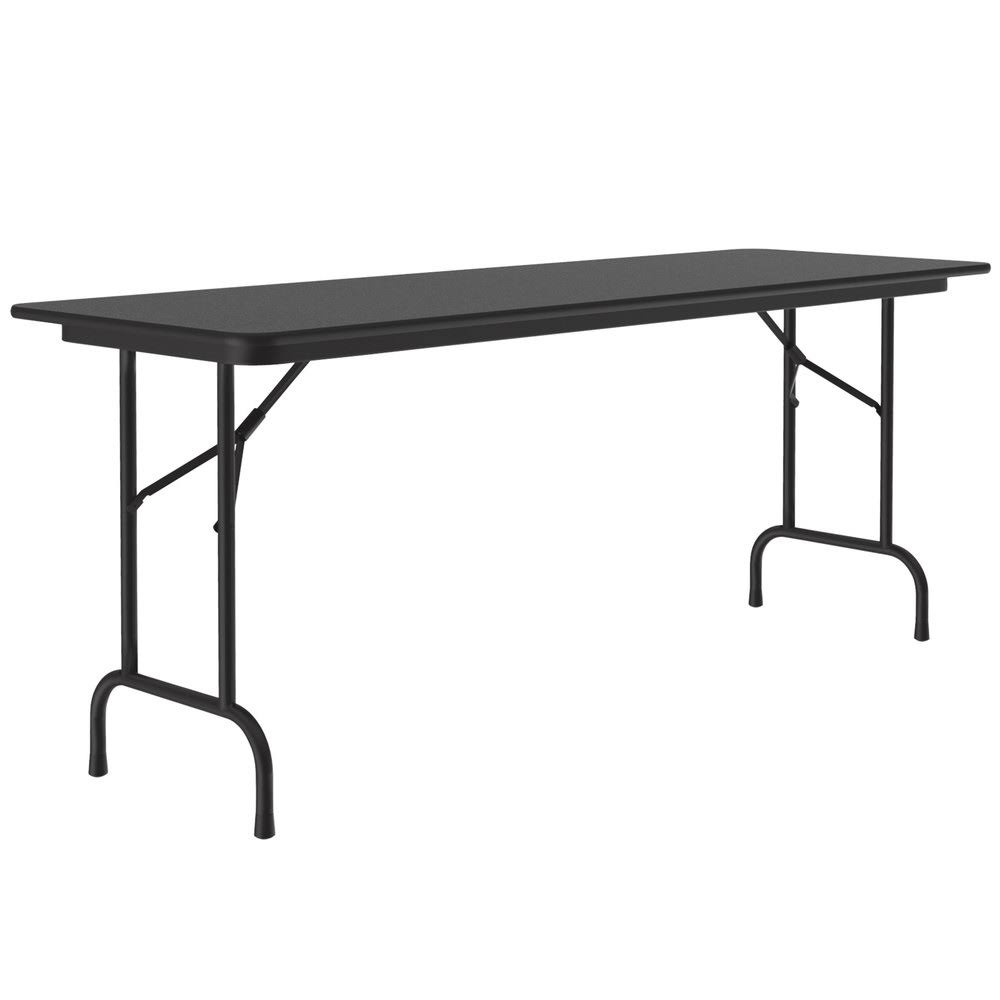 Melamine Standard Fixed Height Folding Table (24 in. x 96 in./Black Granite)