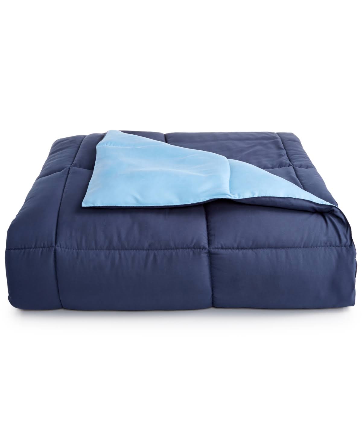 Martha Stewart Essentials Reversible Down Alternative King Comforter, Created for Macy&s - Blue