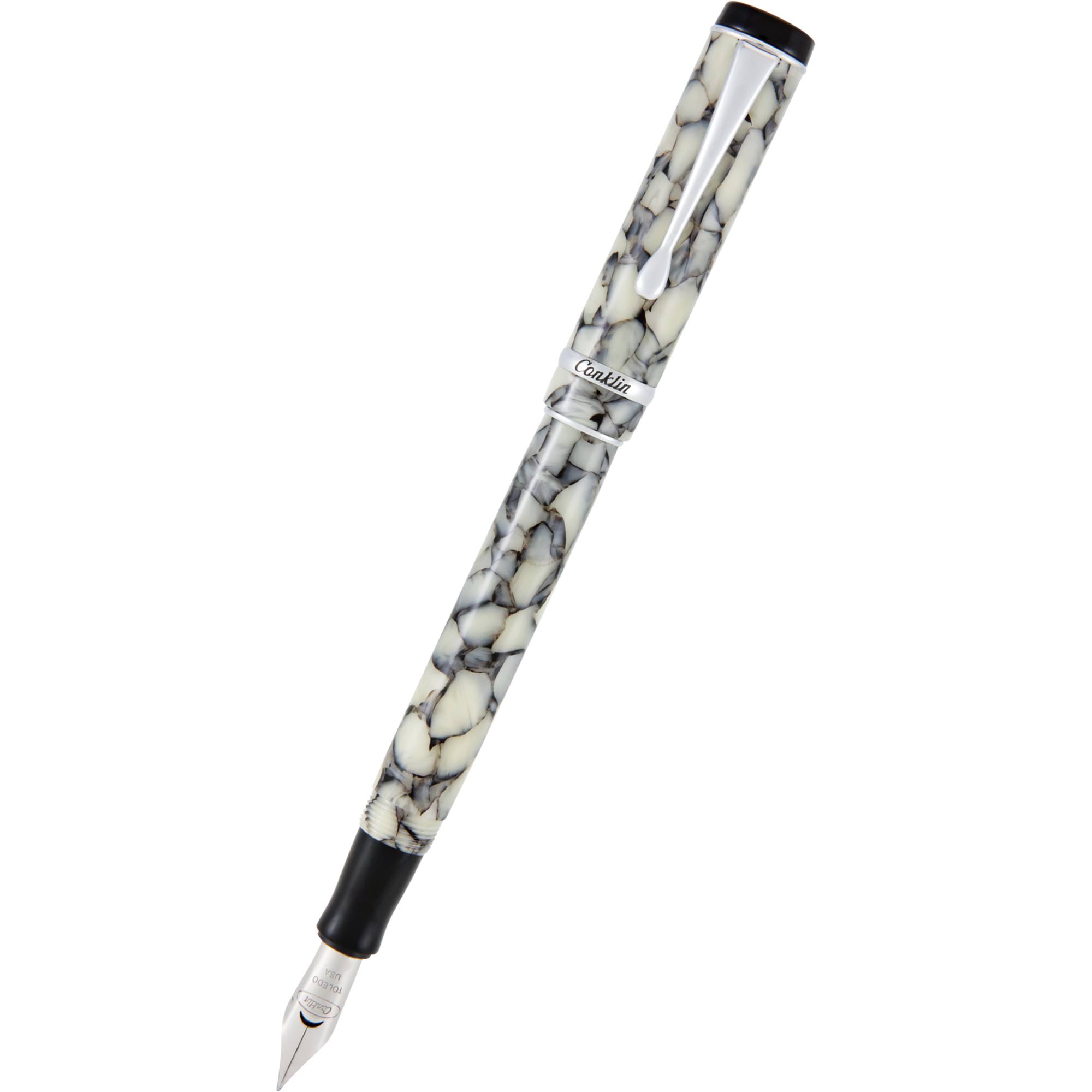 Conklin Duragraph Cracked Ice Fountain Pen - Extra Fine