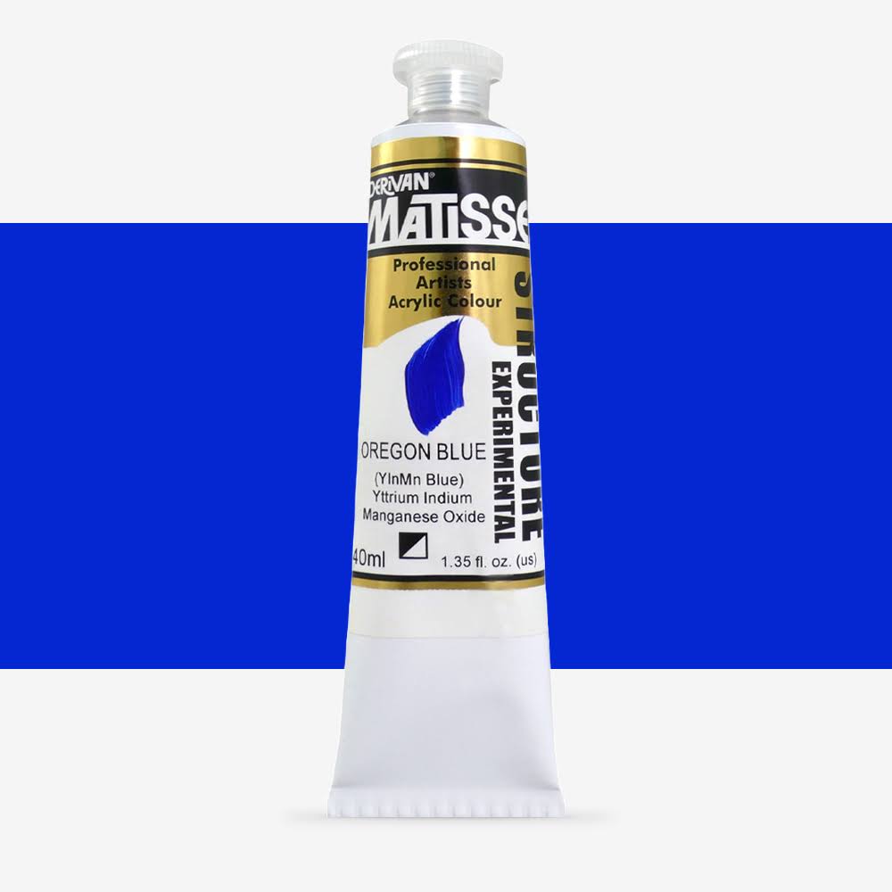 Derivan : Matisse Structure : Acrylic Paint : 40ml : Oregon (YInMn) Blue