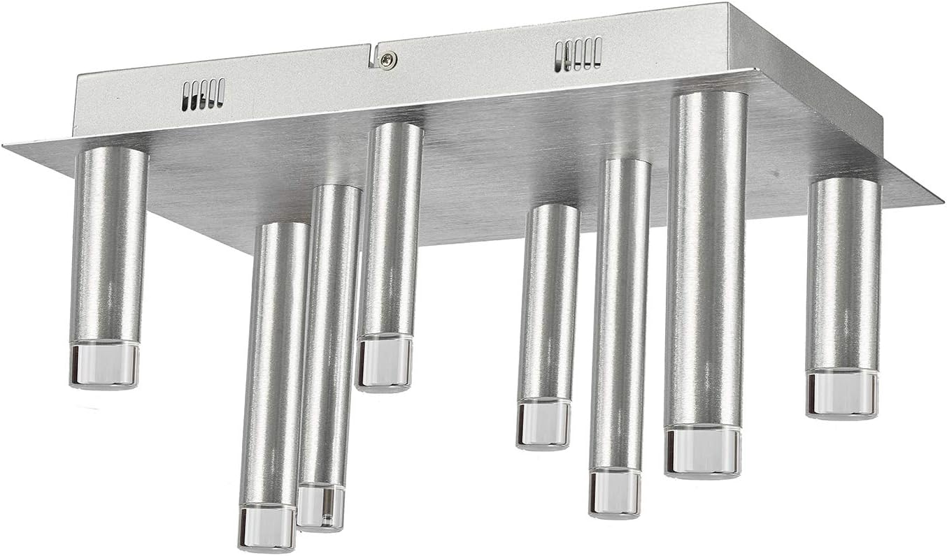 Artcraft Lighting Artcraft AC7087SA Contemporary Modern LED Flush Mount from Galiano Collection in Pewter, Nickel, Silver Finish, 15.75 inches, Satin Aluminum