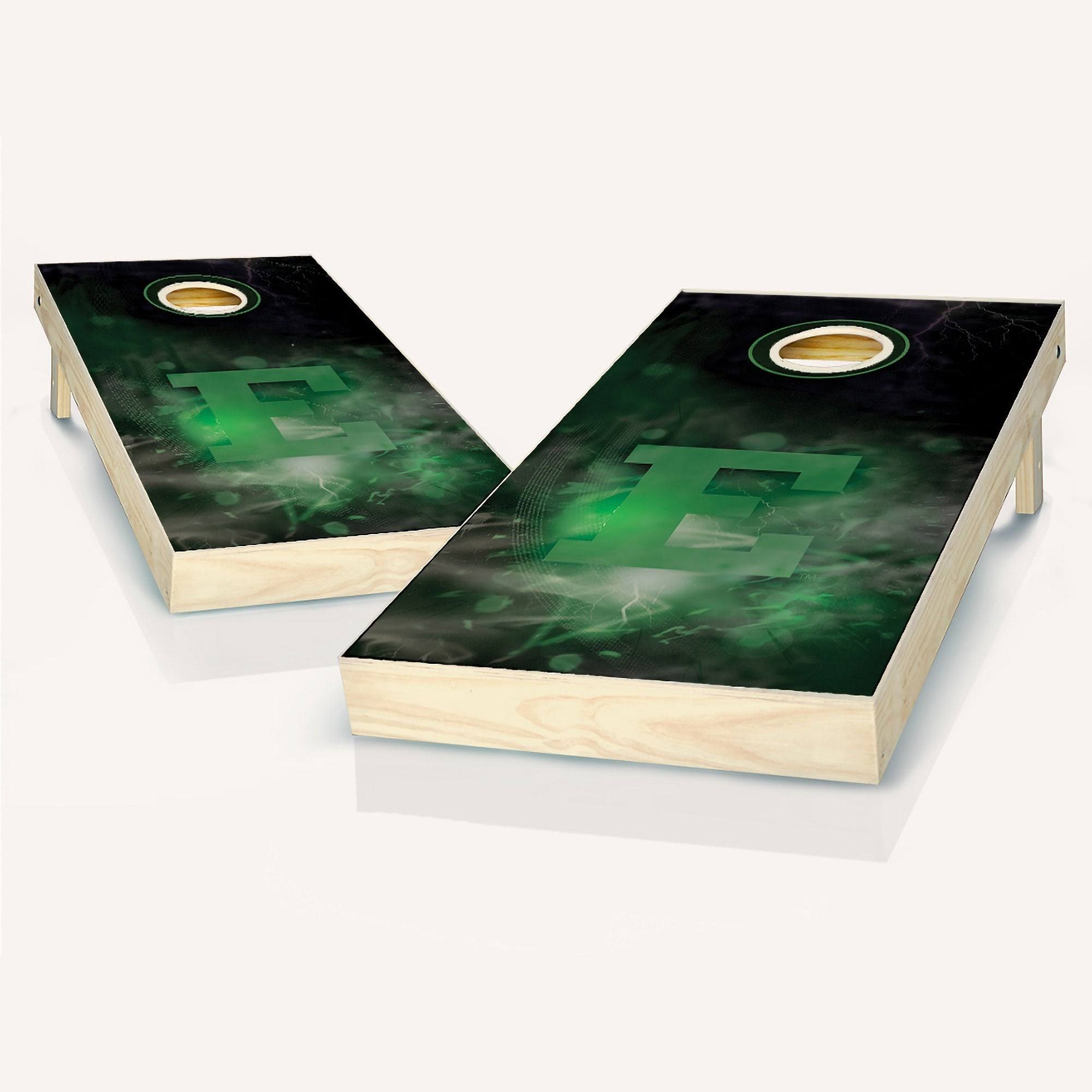 Eastern Michigan Eagles Smoke Cornhole Board Set - Includes (8) Team Logo Bags + Optional Accessories Include Lights u0026 Case