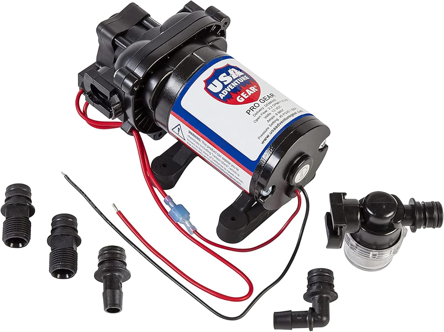ProGear 3500 Professional Grade RV Replacement Water Pump | 2088/4008 Revolution Direct Replacement | 3.3 GPM True Flow | 12 Volt DC | Self-Priming | Approved for Potable Water Use | Made in the USA