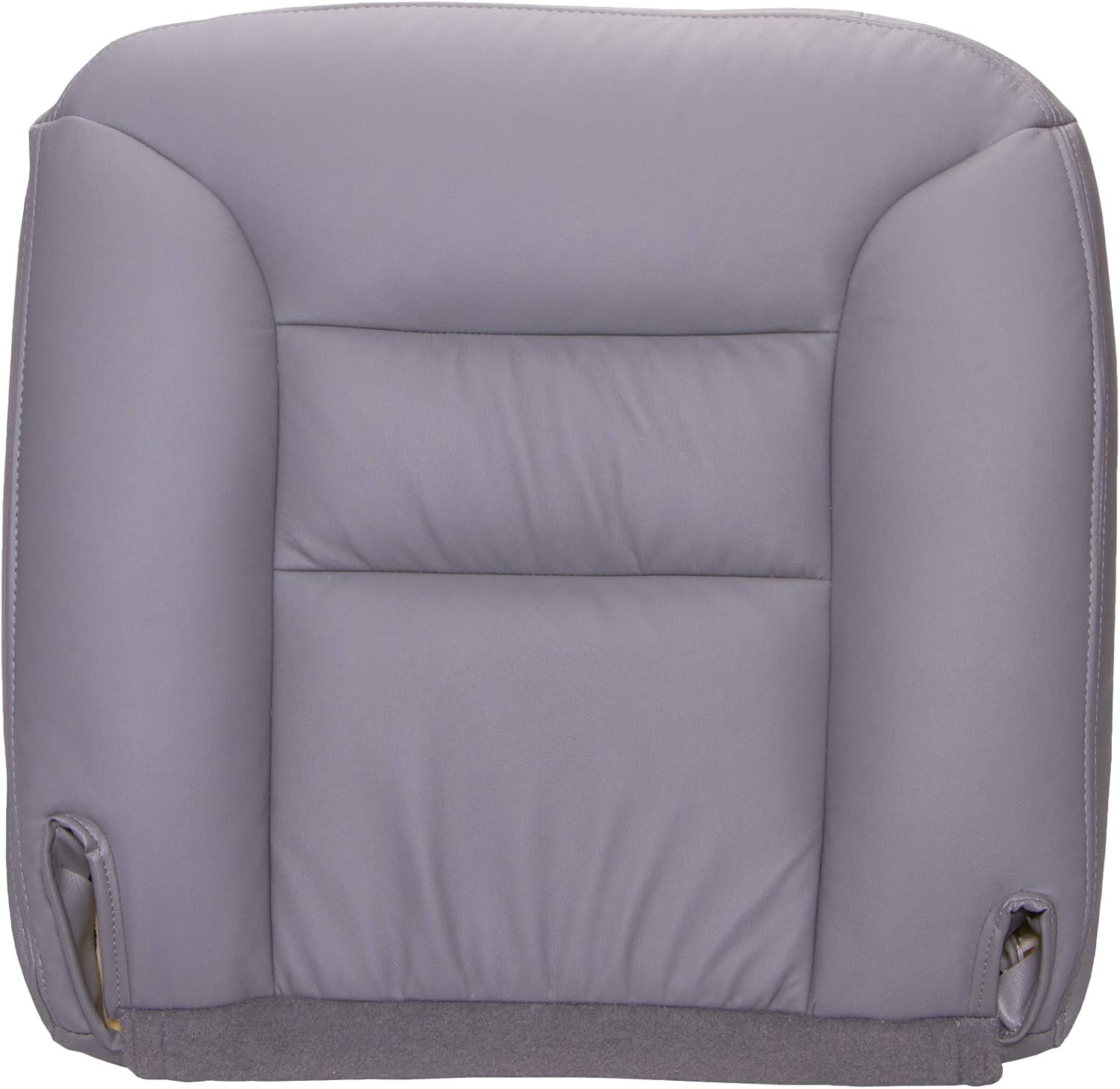 The Seat Shop Driver Bucket Seat Bottom Leather Replacement Cover - Medium Gray (Compatible with 1996-1998 Chevrolet Silverado and GMC Sierra, and 1999 Silverado/Sierra 2500/3500 Crew Cab Only)