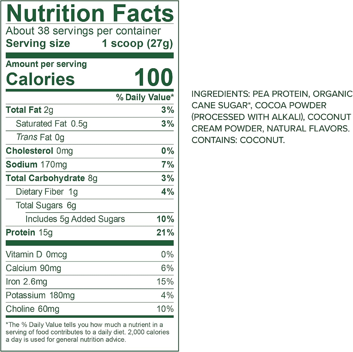 Vega Protein Made Simple, Chocolate, 38 Servings XL Tub - Plant Based Healthly Vegan Protein Powder with no Stevia, Dairy Free, Gluten Free, Vegetarian, 2.3 Pounds Pack of 2