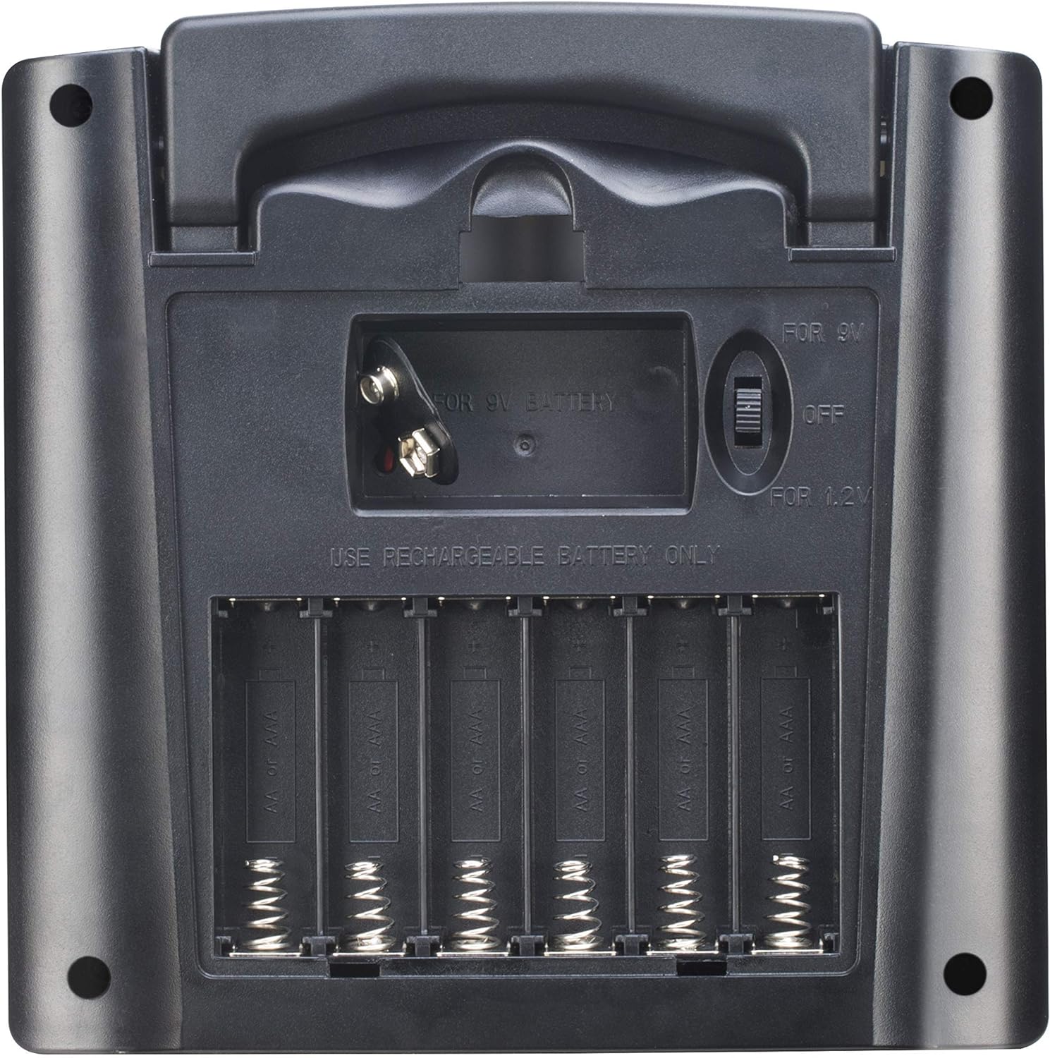 Solar AA & AAA Rechargeable Batteries Charger for 1.2V NiMH NiCD & 9V Battery with 2Watt Solar Panel Portable Backup for 1.2V Ni-MH Ni-CD Household Battery( No Battery Included)