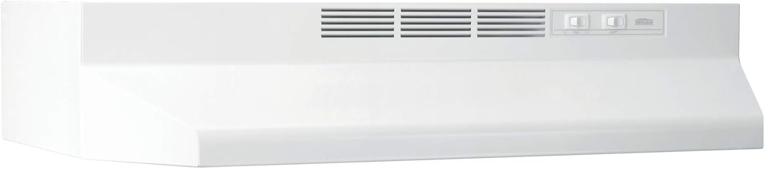 Broan-NuTone 413004 Non-Ducted Ductless Range Hood with Lights Exhaust Fan for Under Cabinet, 30-Inch, Stainless Steel Pack of 2