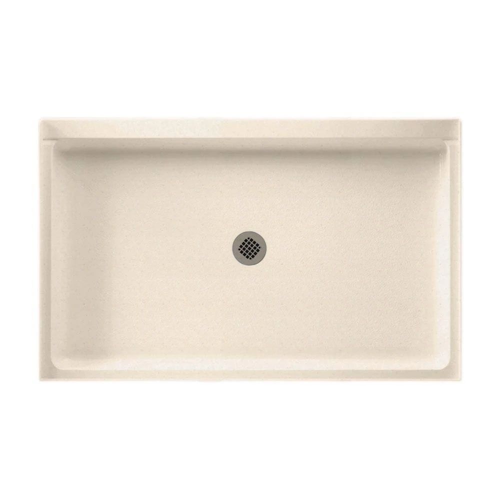 Swan SF03454MD.051 Solid Surface 34x22 x 54x22 Single Threshold Shower Base Finish: Tahiti Sand