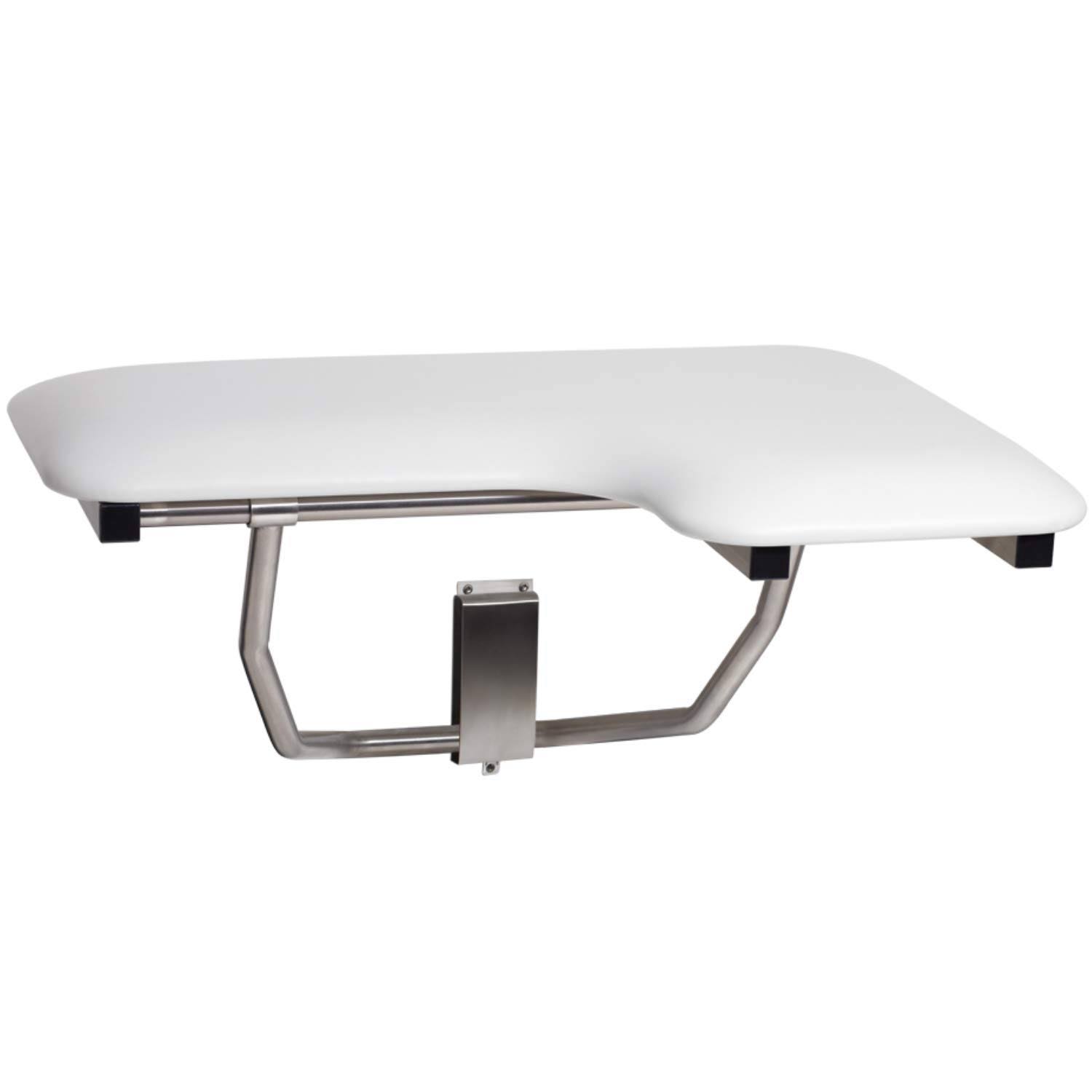 Seachrome SSL-260225-NW Signature Series Wall Mounted 28x22 x 22-1/2x22 LH L-Shaped Left Hand Shower Seat White Shower Accessori