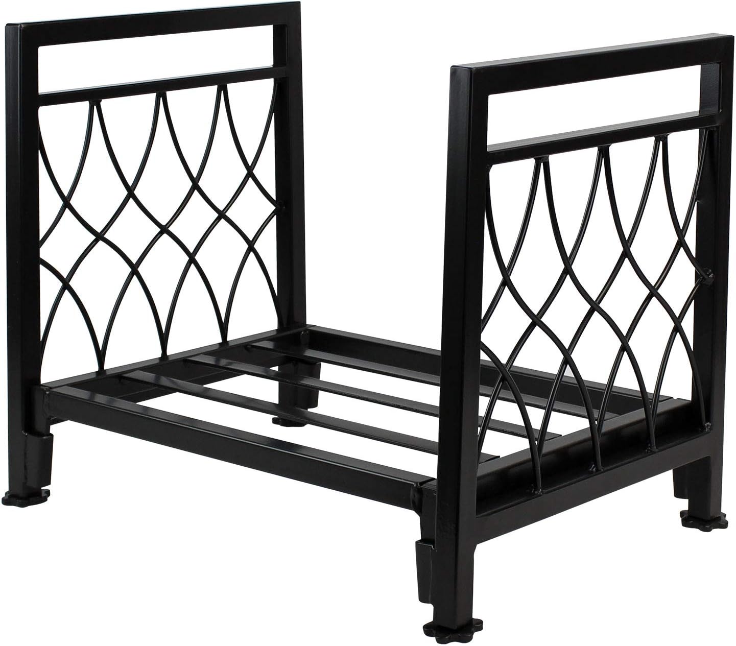 Firewood Rack Indoor Fireplace Log Holder Outdoor Wood Storage Log Rack Decorative Heavy Duty Steel Firewood Carrier Stove Bracket Stacking Rack - Fireplace, Stove and Fire Pit (Line)