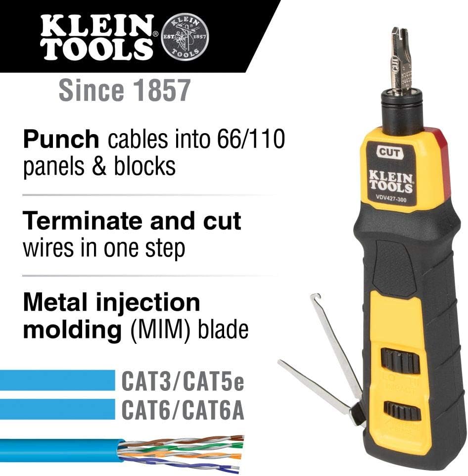 Klein Tools VDV427-300 Impact Punchdown Tool, 66/110 Blade Pack of 2