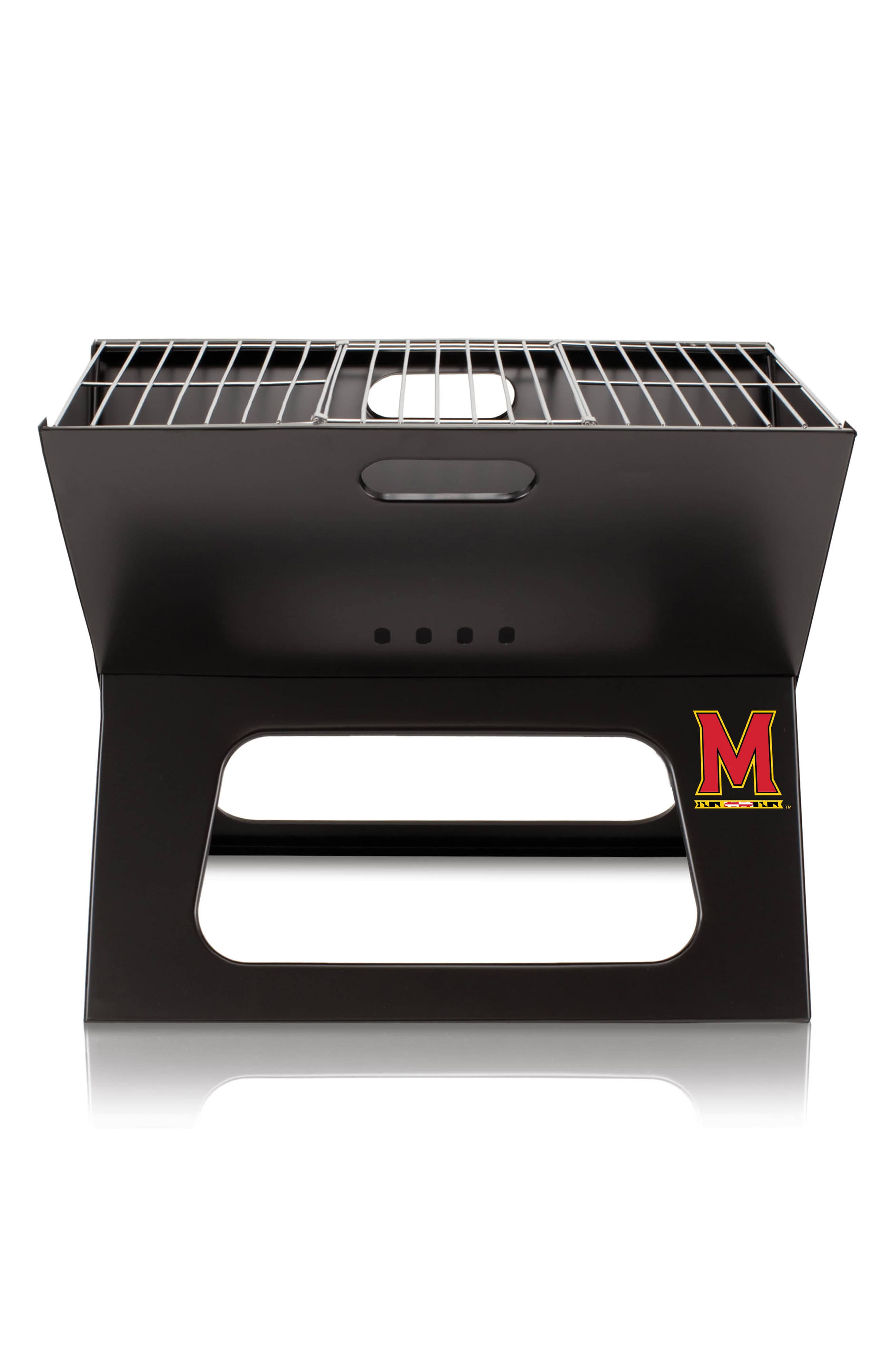 Picnic Time Maryland Terrapins Portable X-Grill, Black