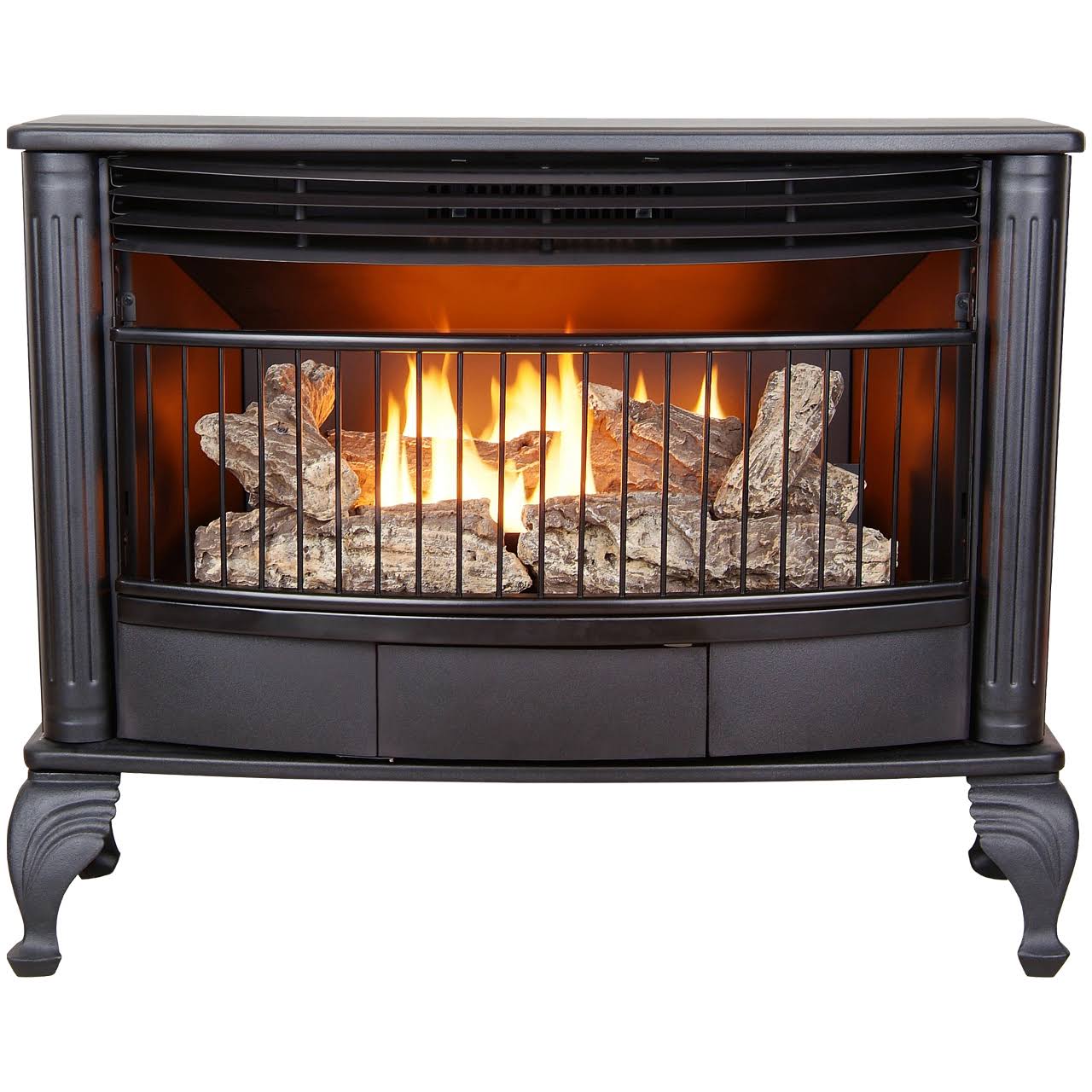 Duluth Forge DF25SMS Dual Fuel Vent Free GAS Stove Black