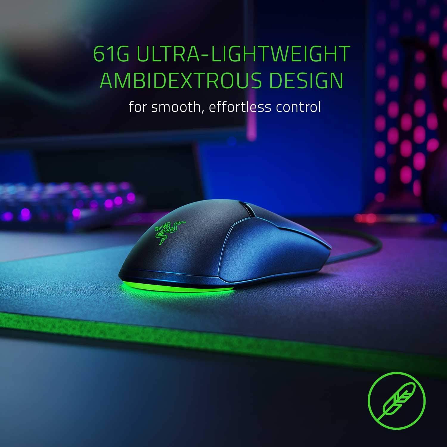 Razer Viper Ultimate Lightweight Wireless Gaming Mouse: Fastest Gaming Switches - 20K DPI Optical Sensor - Chroma Lighting - 8 Programmable Buttons - 70 Hr Battery - Classic Black Pack of 2