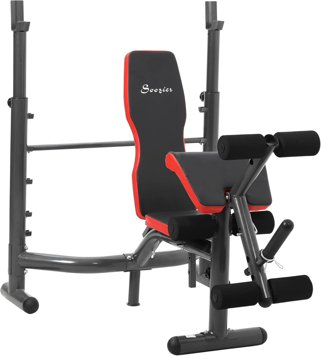 Soozier Heavy Duty Weight Multi-Function Workout Bench with Preacher Curl, Strength Exercise Starter Kit Develops Legs, Arms, and Core Muscles