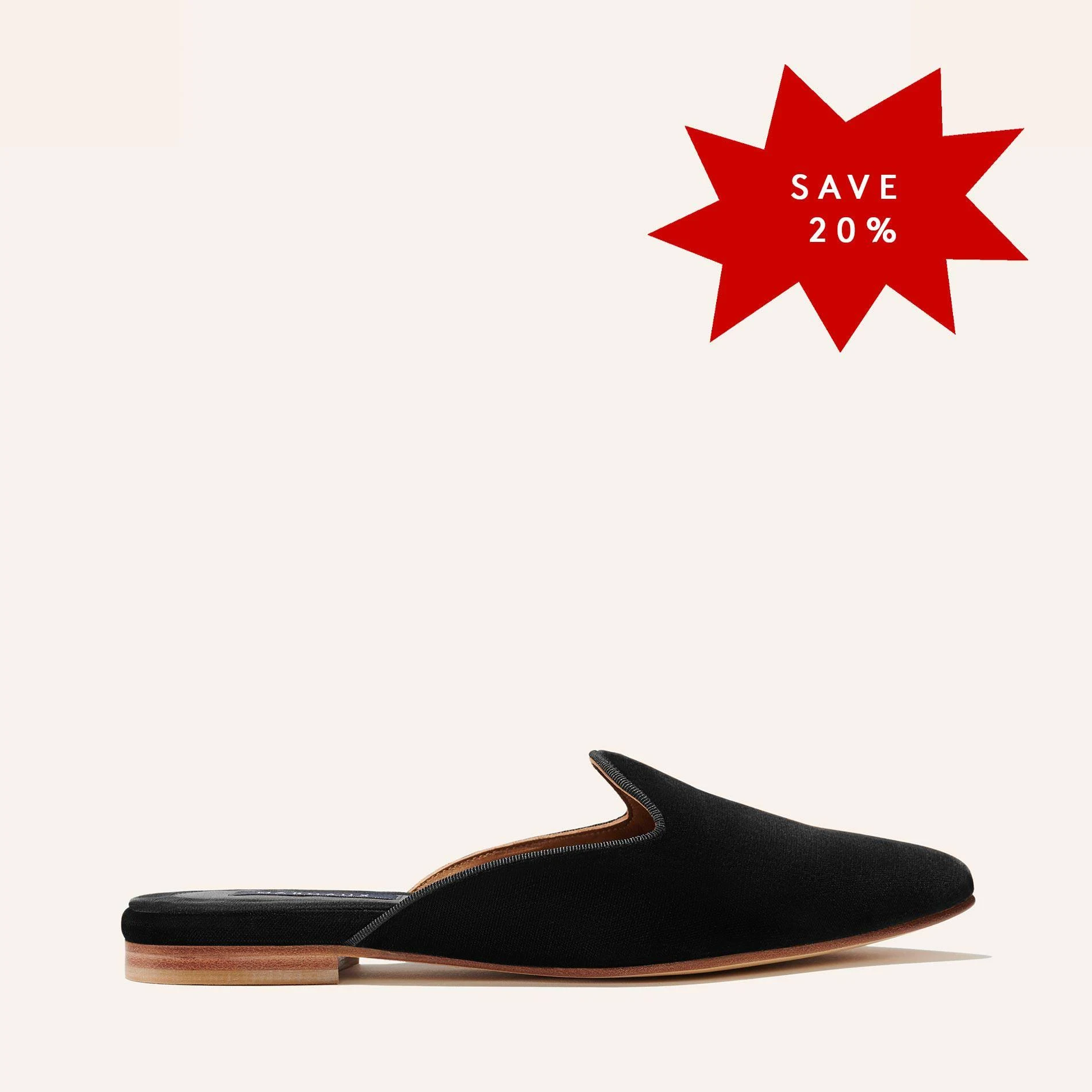 Margaux Flats - The Mule - Black Velvet