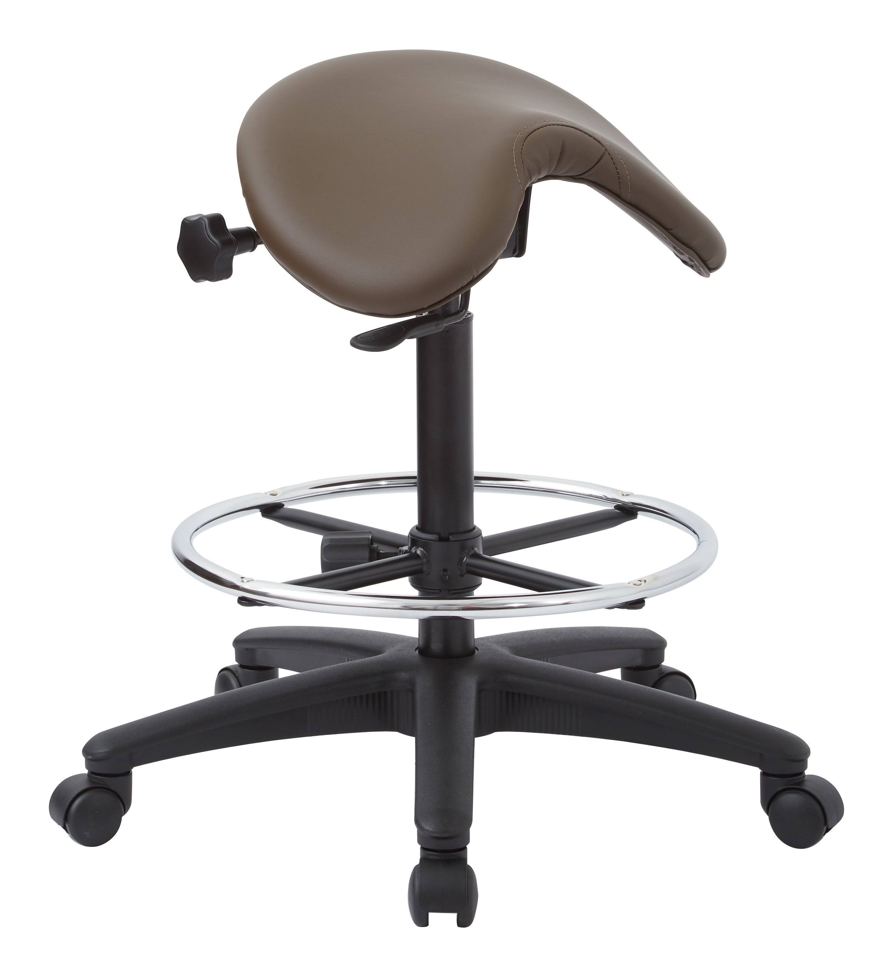 Work Smart Backless Stool with Saddle Seat in Dillon Java