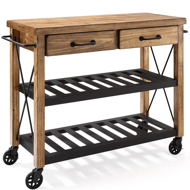 Pemberly Row Rack Industrial Kitchen Cart