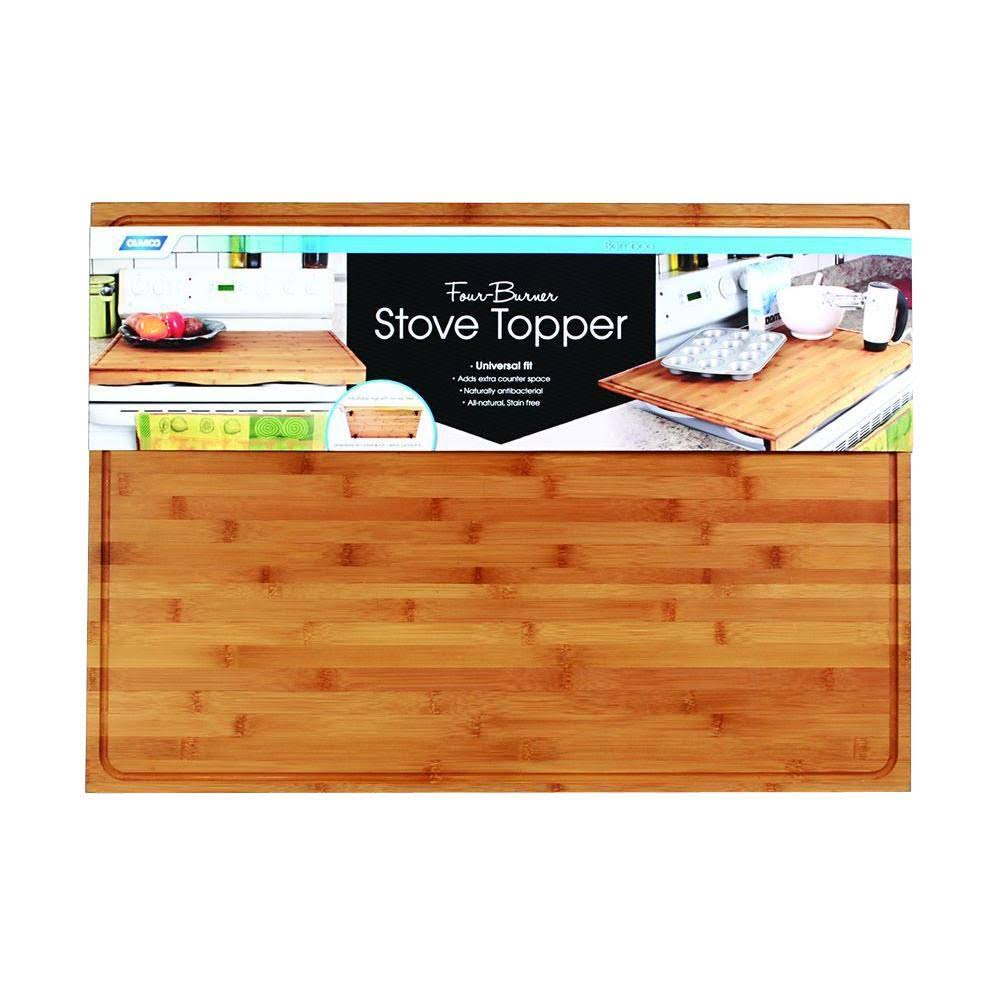 Camco Bamboo 4-Burner Stove Top Work Surface