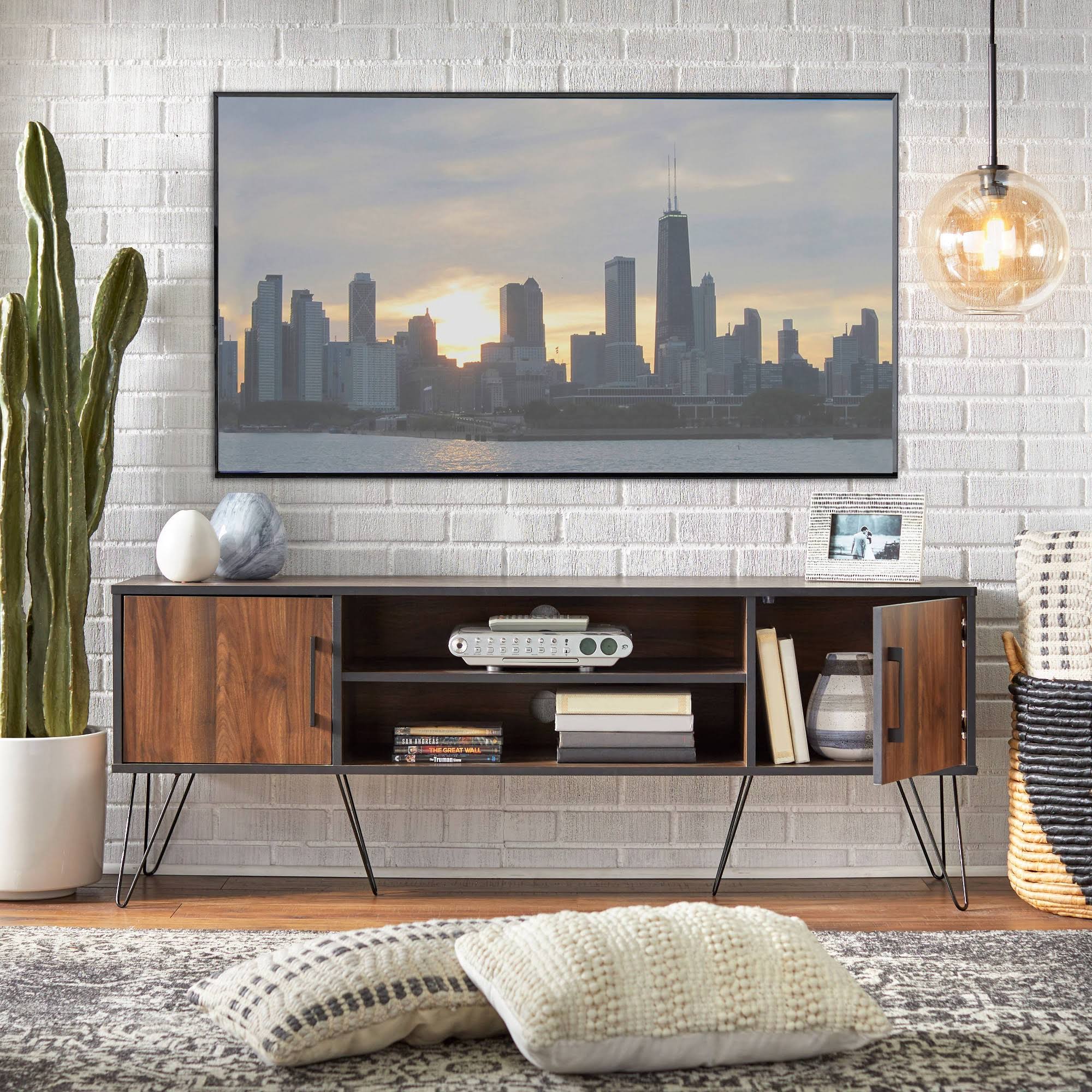 Simple Living Vintage TV Stand - Black/Walnut