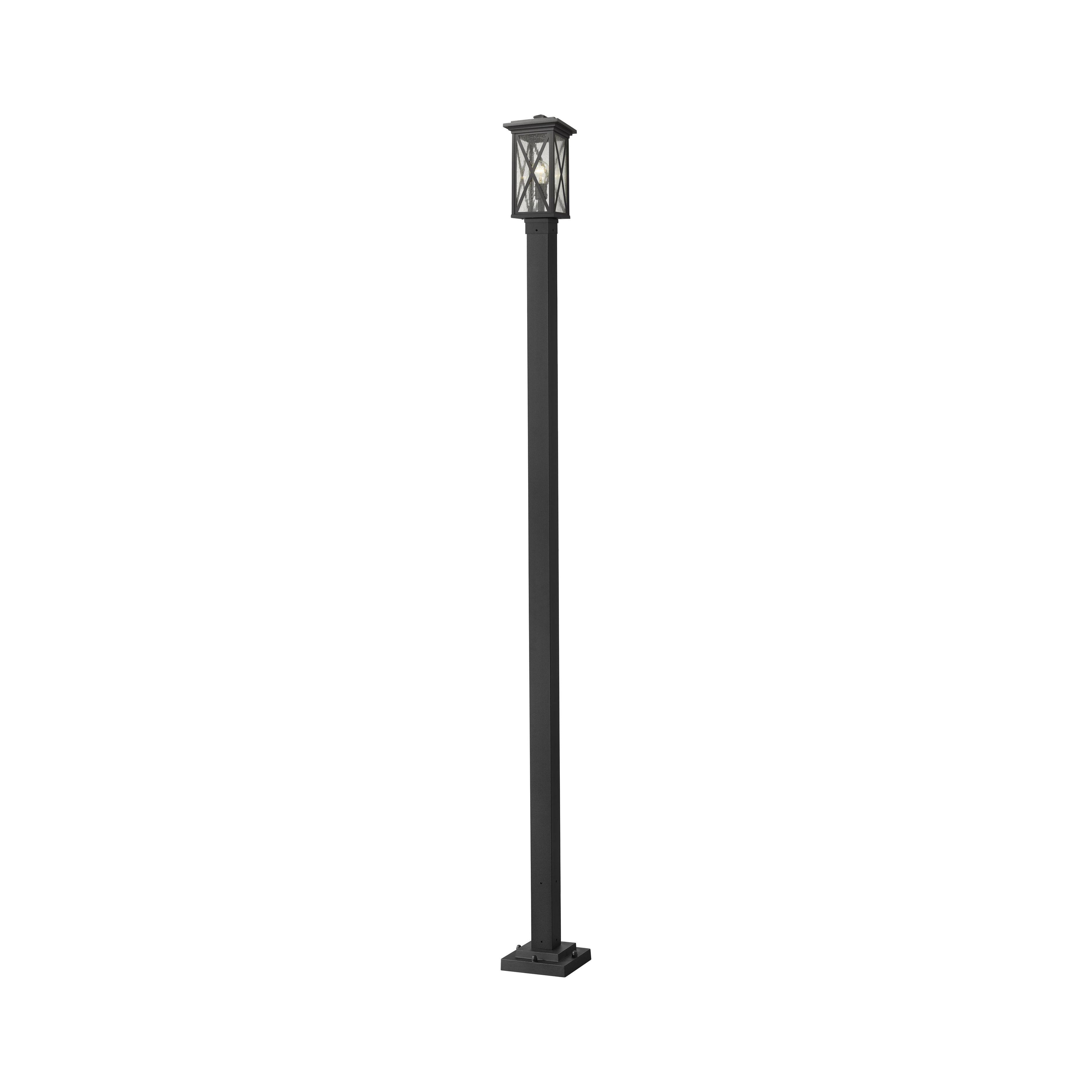 Z Lite 1 Light Outdoor Post Mounted Fixture 583PHMS 536P BK (Black)
