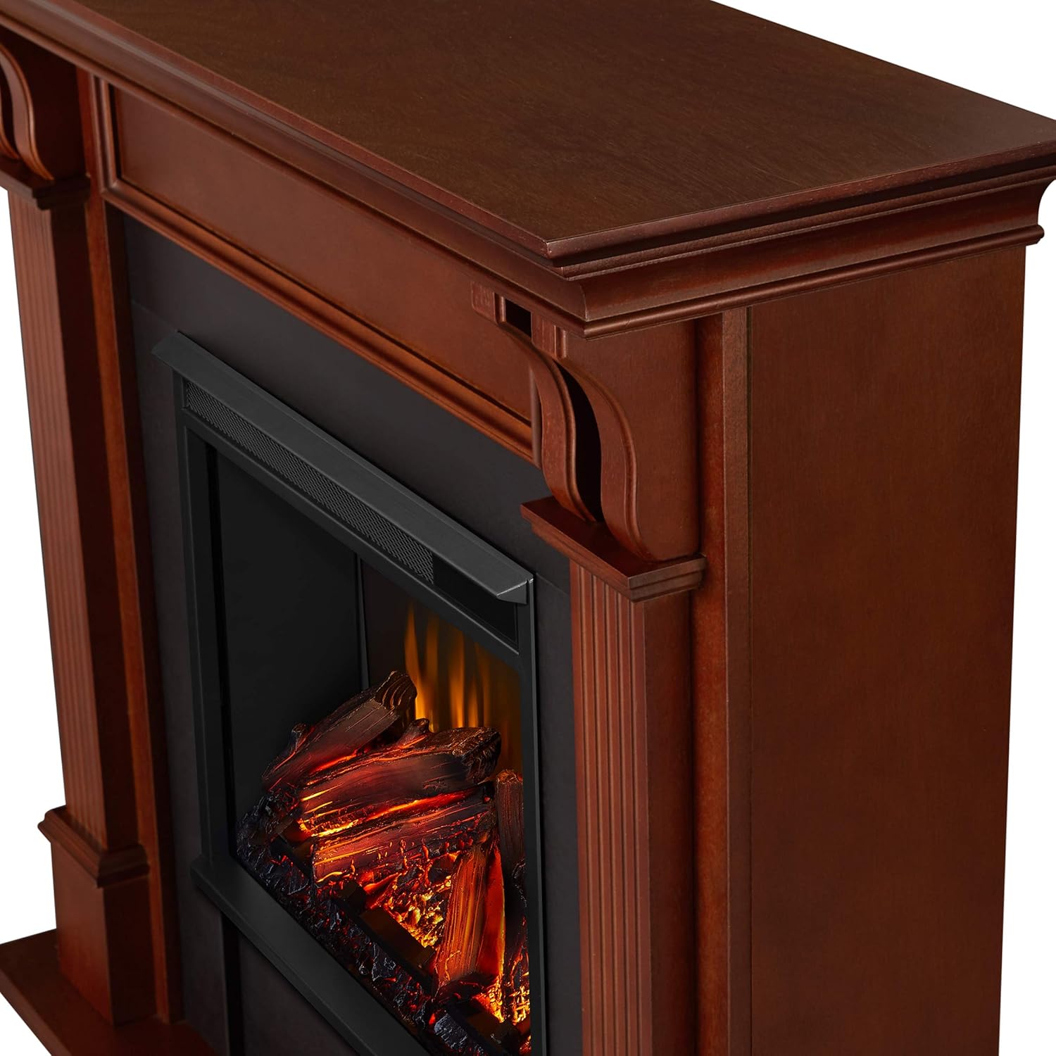 Real Flame 7100E-M 7100E Ashley Electric Fireplace, Medium, Mahogany