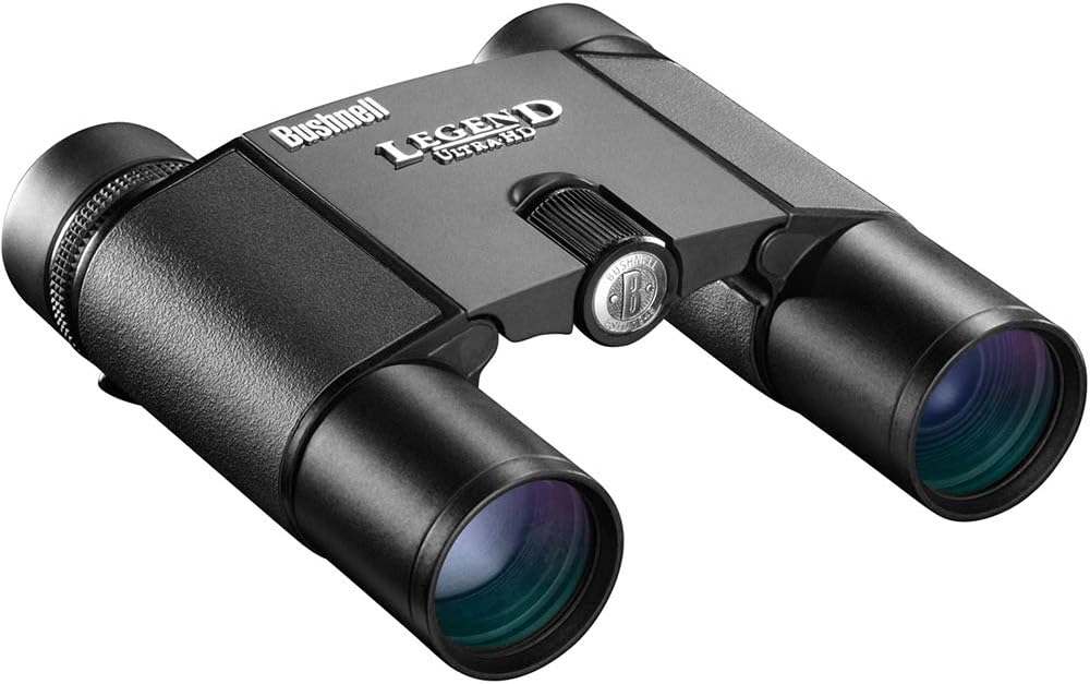 Bushnell Legend Ultra HD Compact Folding Roof Prism Binoculars, 10 x 25-mm, Black