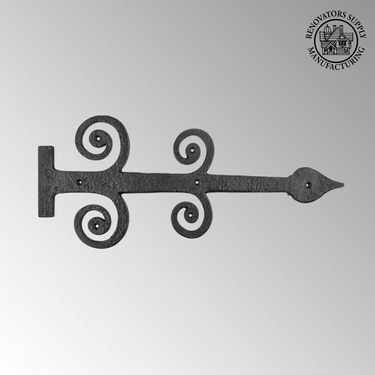Black Wrought Iron Decorative Dummy Strap Hinge 16