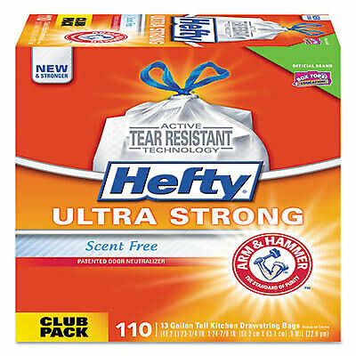 Hefty Bag,13gal,Ds,Tk,Wh E84570 E84570 - 1 Each