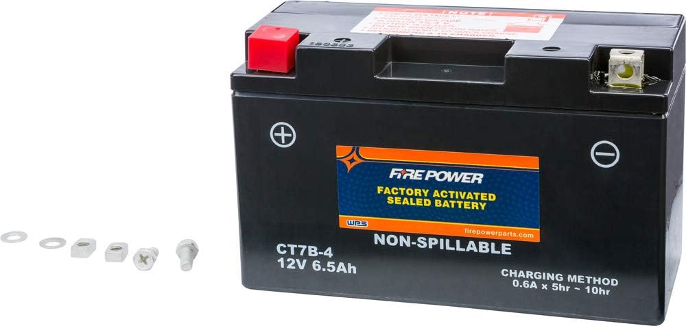 Fire Power Sealed Factory Activated Battery CT7B-4 Compatible With Yamaha YW125 Zuma 125 2009-2019