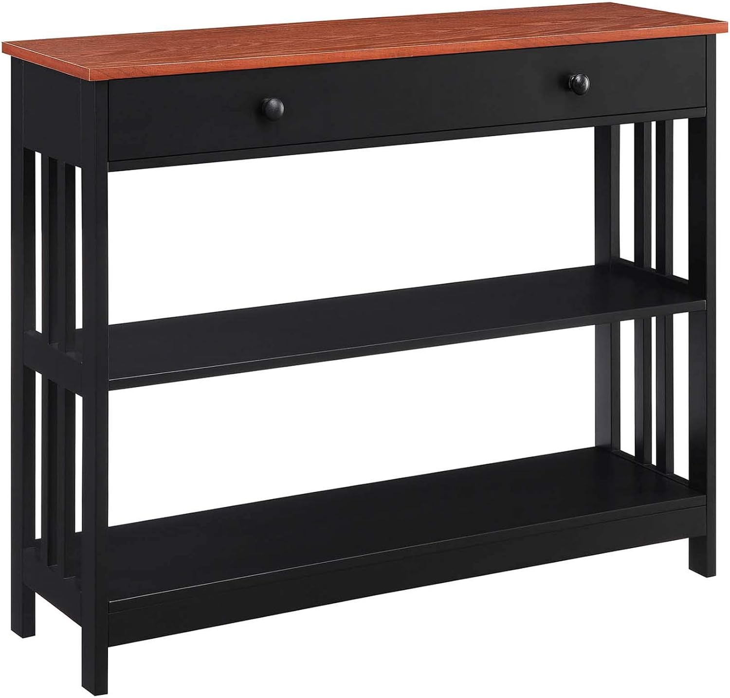 Convenience Concepts Mission 1 Drawer Console Table, Black