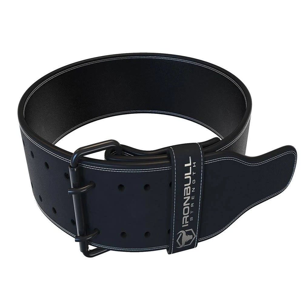 10mm Suede Powerlifting Belt - Double Prong, Black / XL
