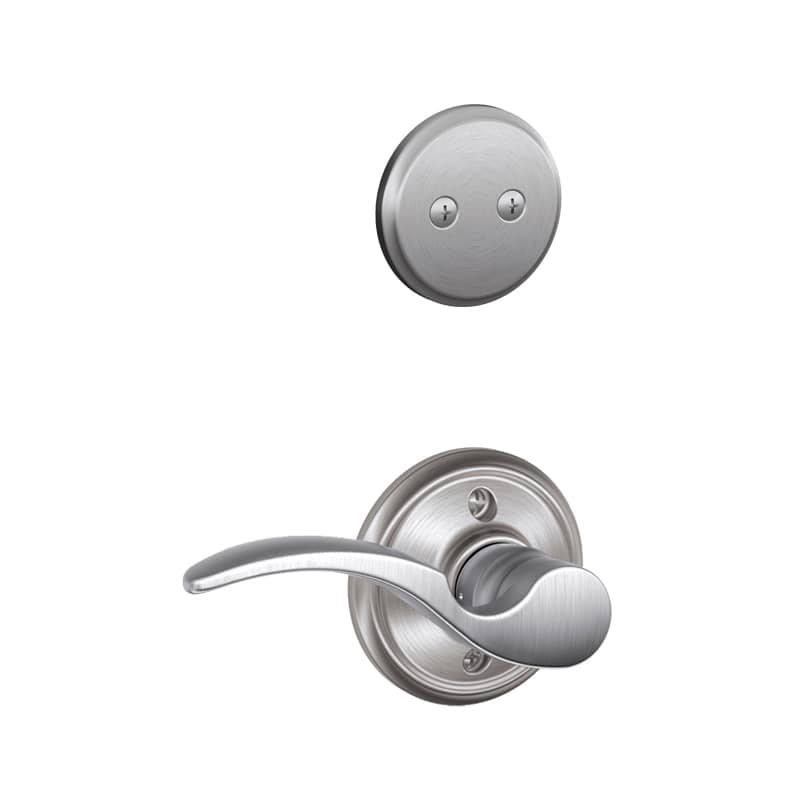 Schlage F94-STA-RH St. Annes Right Handed Dummy Interior Pack with Deadbolt Cove, Satin Chrome