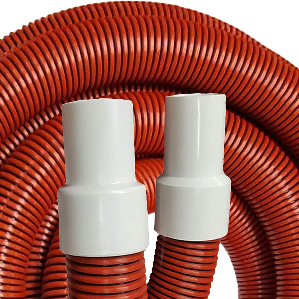 Puri Tech Professional Grade 1.5 Inch Diameter x 50 Feet Long Commercial Service Vacuum Hose for In-Ground Swimming Pools Heavy Duty Protected from UV & Chemicals