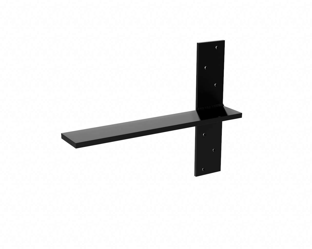 The Original Granite Bracket 30 in. Free Hanging Universal Angled Shelf BRACKET, Black