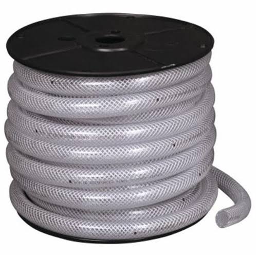 Apache Hose u0026 Belting 244435 Reinforced Reel Clear Vinyl Tubing - 0.37 x 0.12 in. x 150 ft.