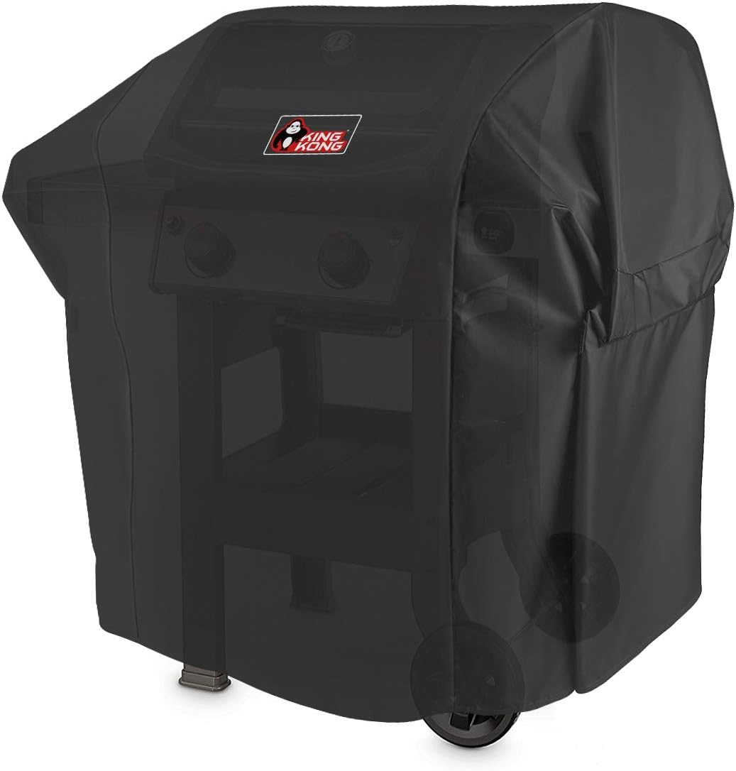 Kingkong 7138 Premium Grill Cover for Weber Spirit 200 and Spirit II 200 Series Gas Grills (Compared to 7138) Including Brush, Tongs and Thermometer Pack of 2