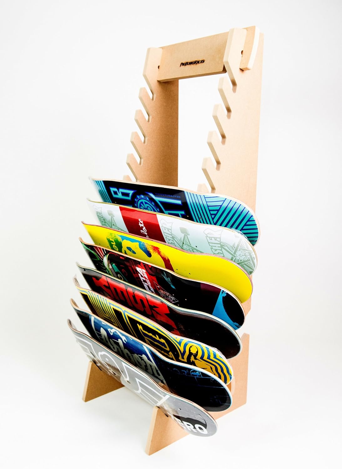 Skateboard Longboard Snowboard Floor Display Rack (The Deckhand)