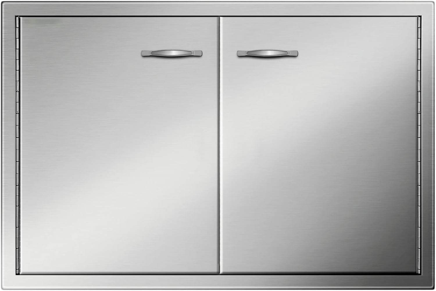 Mophorn BBQ Access Door 33W x 22H Inch, Double BBQ Door Stainless Steel, Outdoor Kitchen Doors for BBQ Island, Grilling Station, Outside Cabinet
