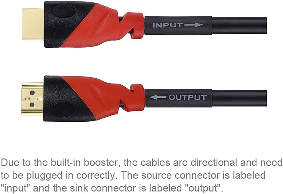 Million High HDMI Cable (100 ft) Built-in Signal Booster Supports 3D & Audio Return Channel - Full HD [Latest Version] - 100 Feet Pack of 2