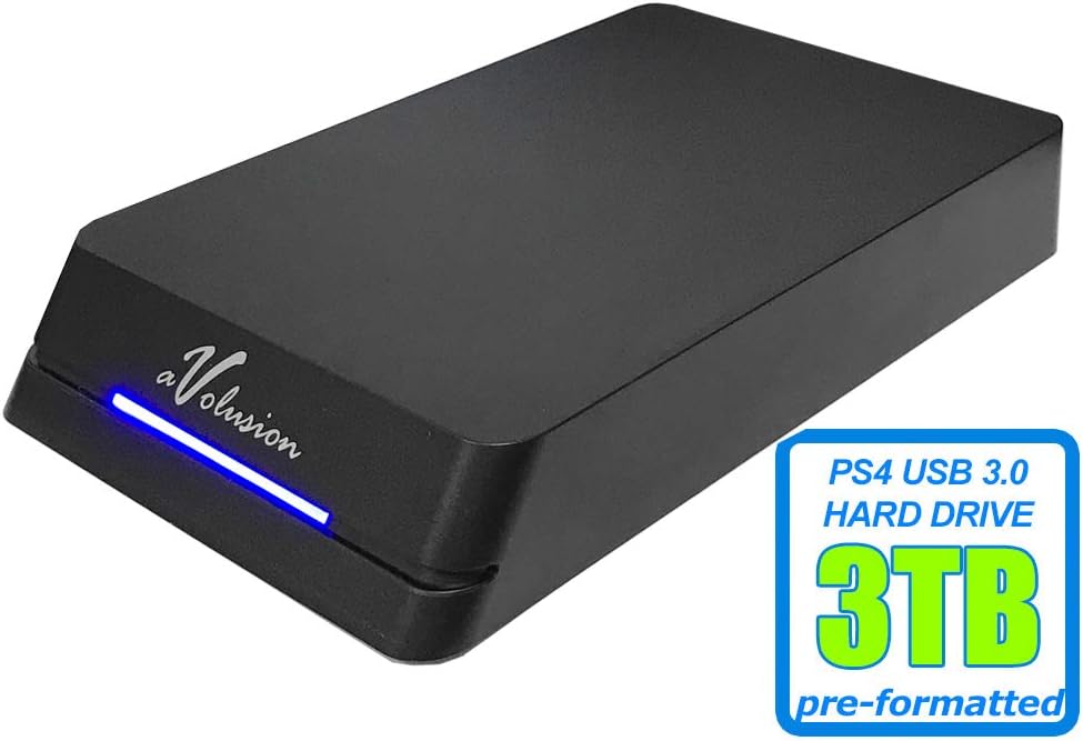 Avolusion HDDGear Pro 3TB (3000GB) 7200RPM 64MB Cache USB 3.0 External Gaming Hard Drive (Designed for PS4 Pro, Slim, Original) - 2 Year Warranty Pack of 2