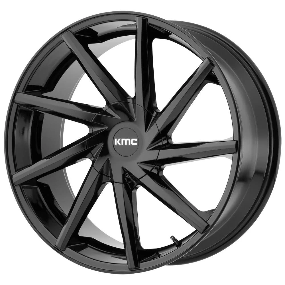 KMC KM705 Burst Wheel 24x9.5 6x6x135/6x139.7 +15mm Gloss Black